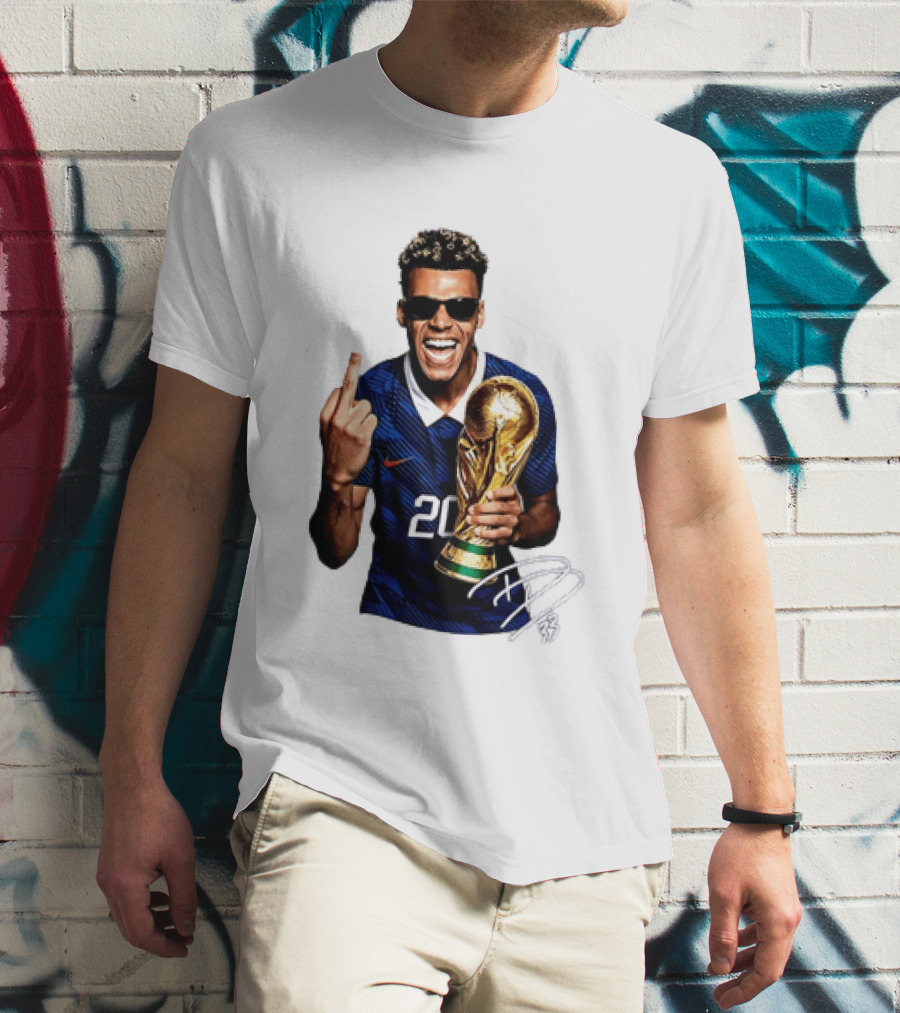 Desire Doue France National Team 20 Trophy Celebration Gesture T-Shirt