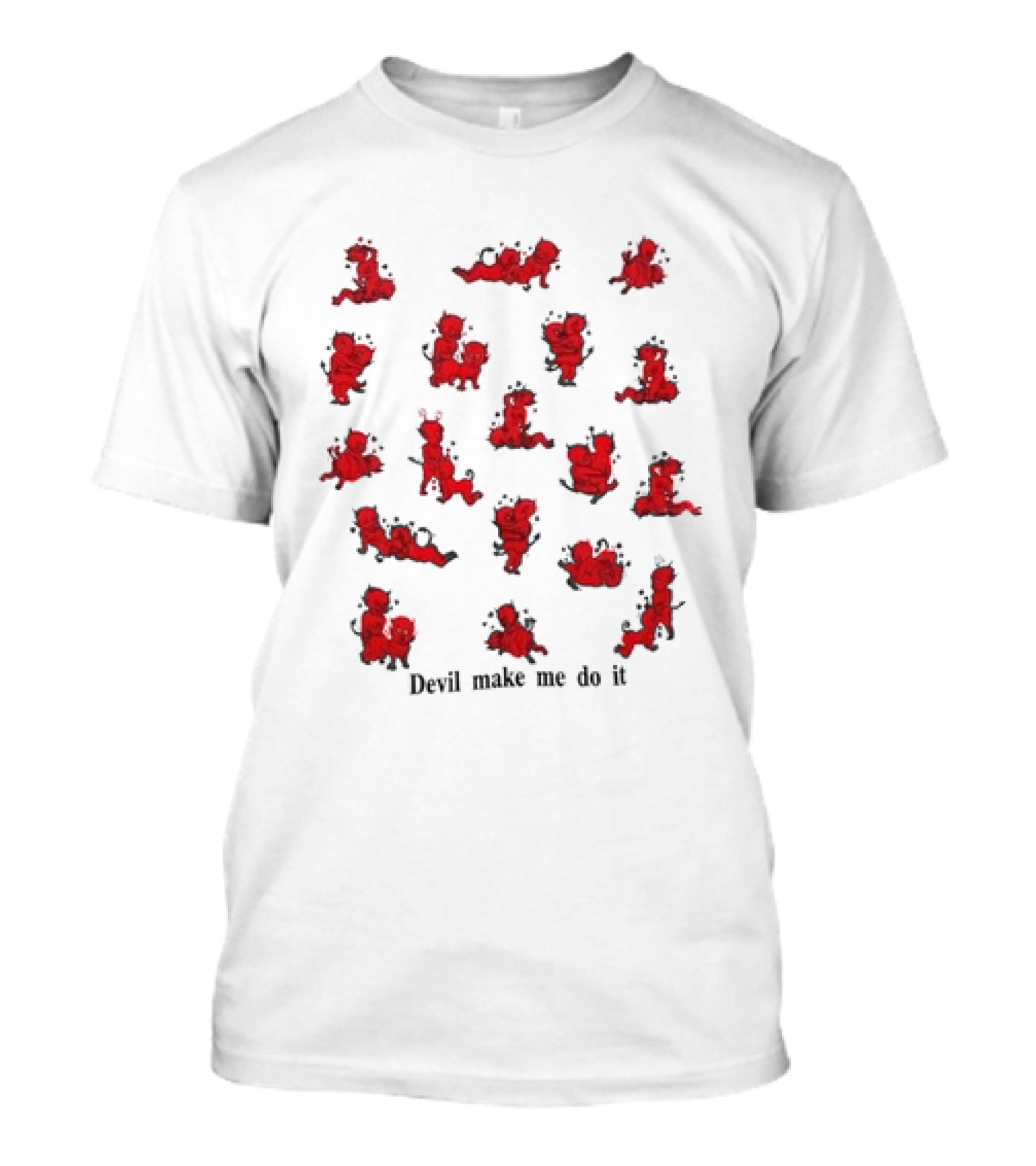 Drake Devil Make Me Do It Mischievous Red Cartoon Characters T-Shirt