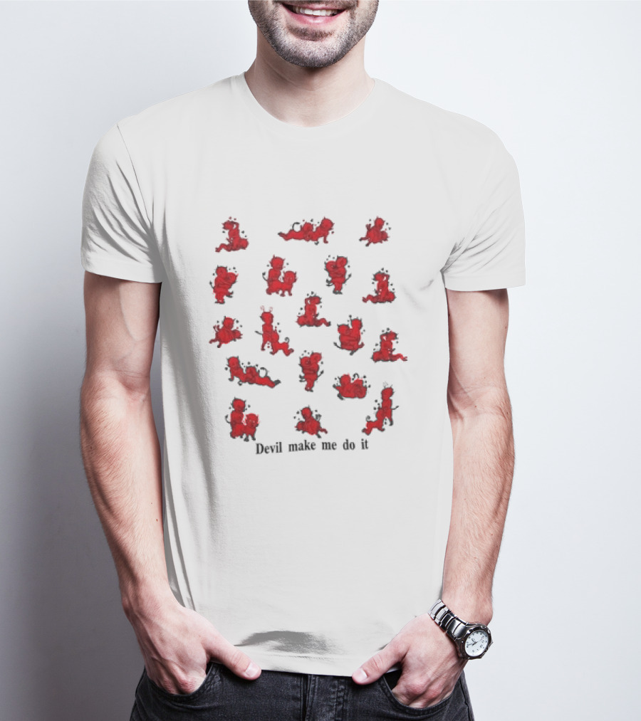 Drake Devil Make Me Do It Mischievous Red Cartoon Characters T-Shirt