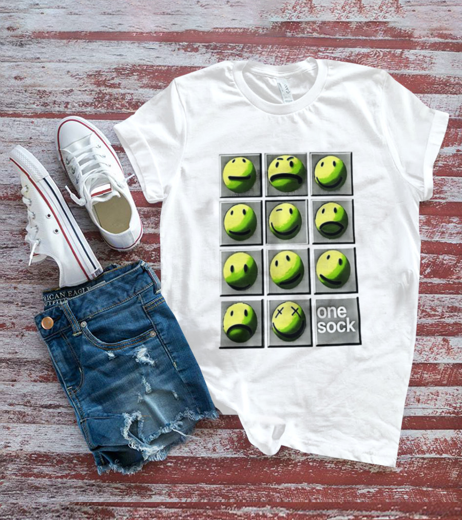 Emotions Smile Face Expressions One Sock T-Shirt