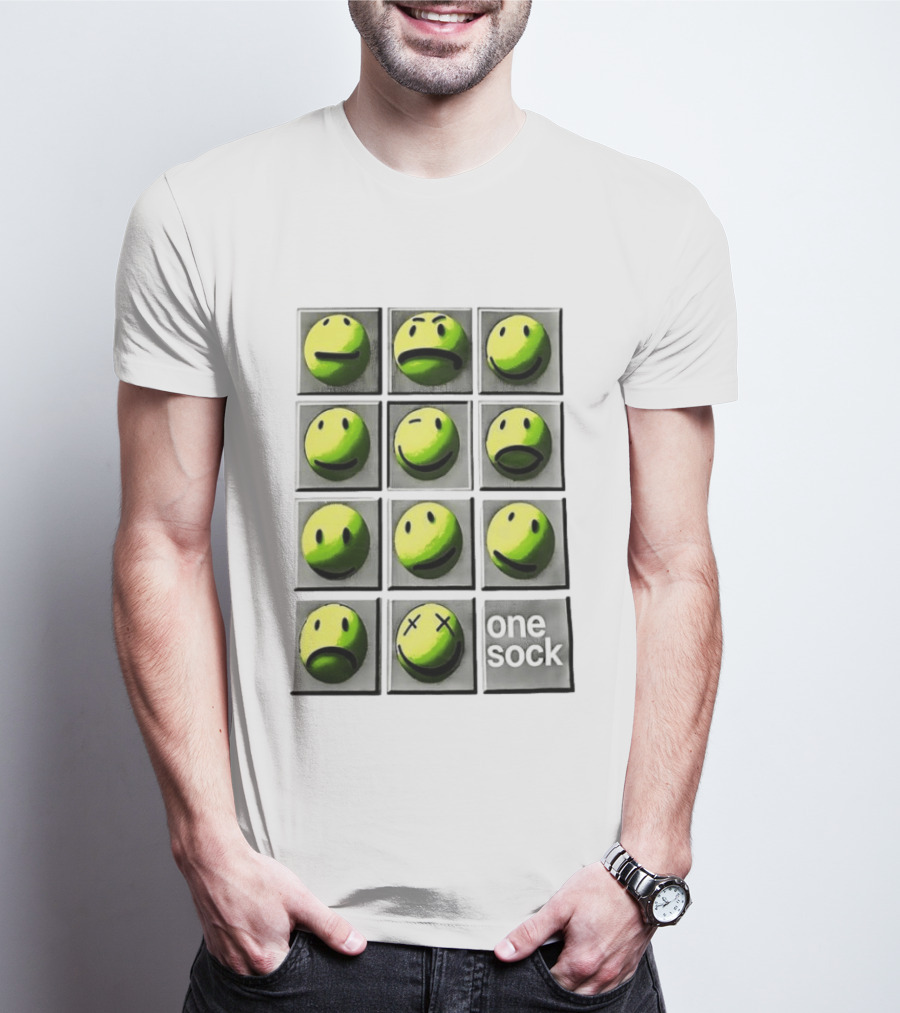 Emotions Smile Face Expressions One Sock T-Shirt