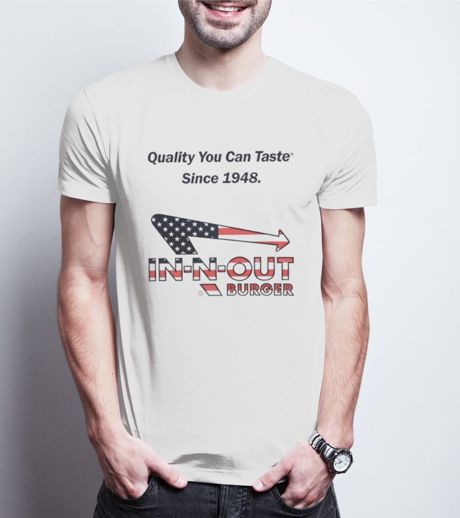 In N Out Burger Quality You Can Taste Since 1948 American Flag T-Shirt