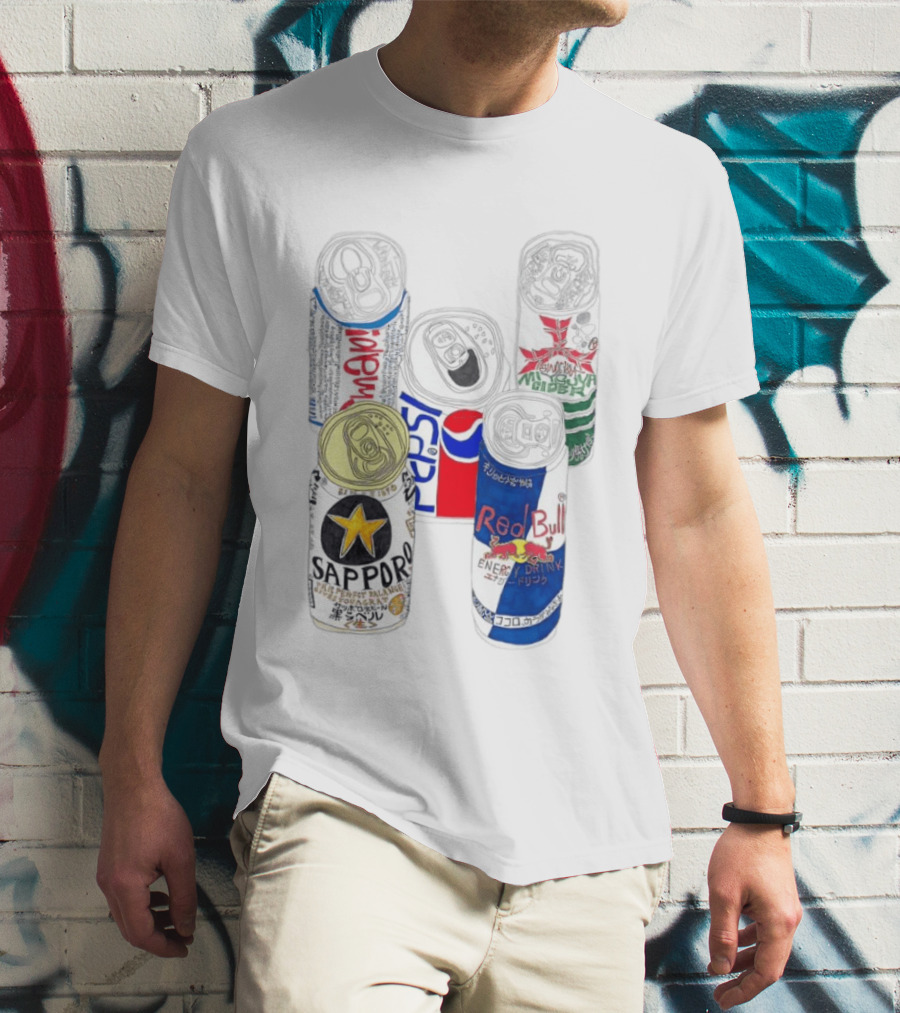 Sapporo Pepsi Mitsuya Cider Red Bull Drink Can T-Shirt