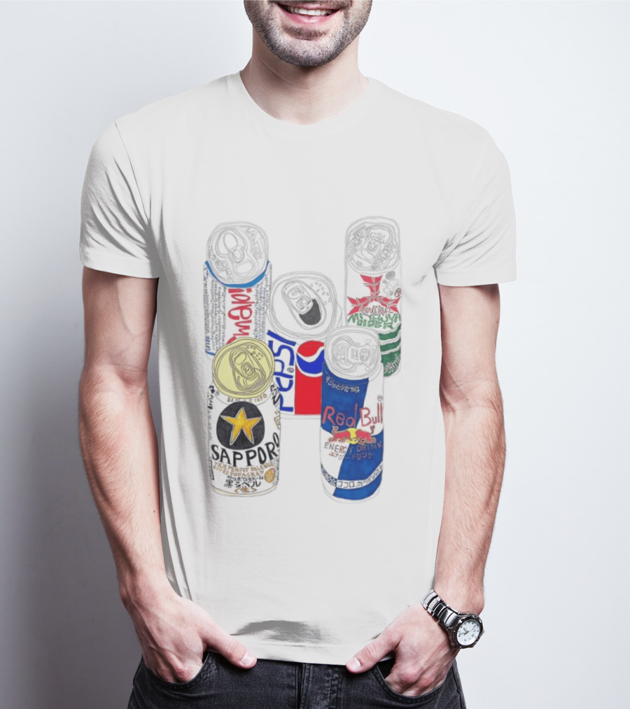Sapporo Pepsi Mitsuya Cider Red Bull Drink Can T-Shirt