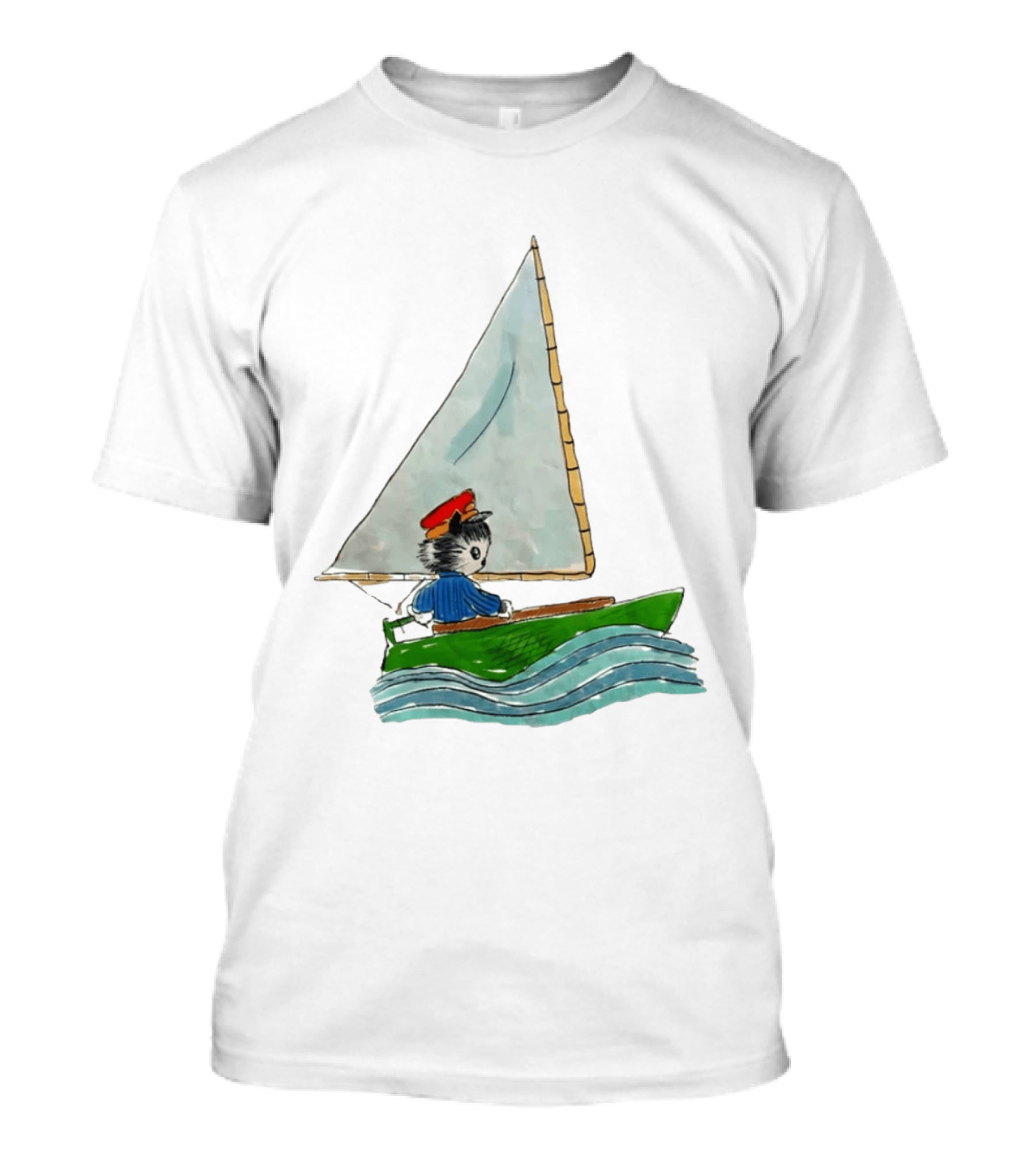 Sailing Kitty With Red Hat I Need To Return From Whence I Came Bestie T-Shirt