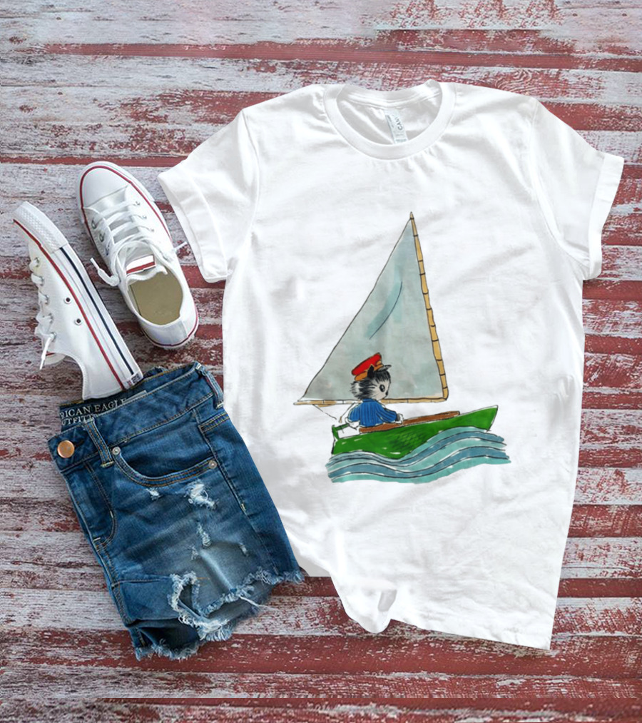 Sailing Kitty With Red Hat I Need To Return From Whence I Came Bestie T-Shirt