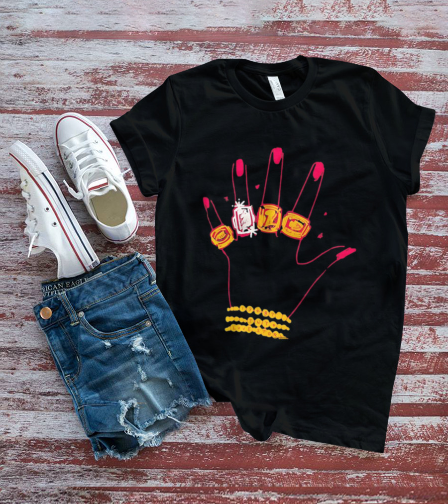 Hand Wearing Rings Bracelets 13 + 87 TNT Love Story T-Shirt
