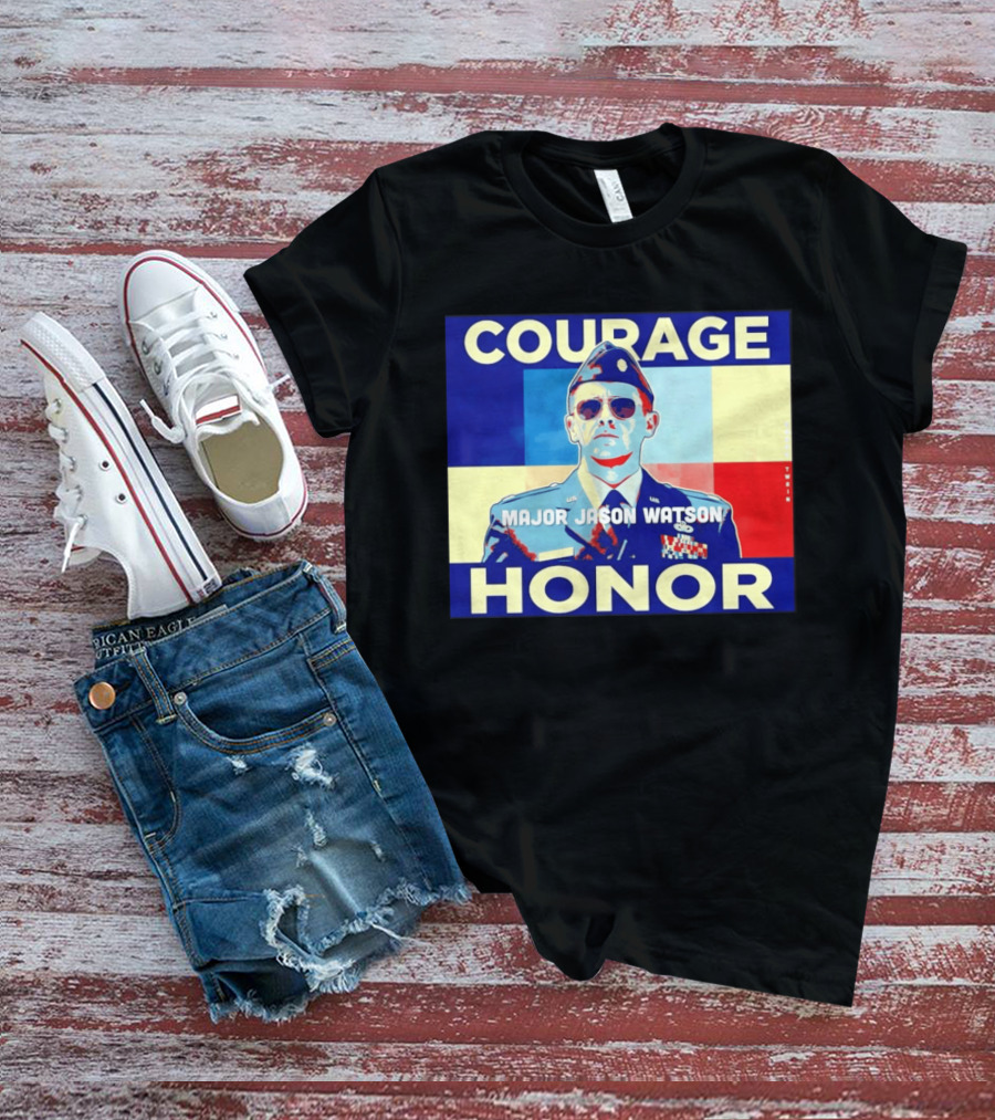 Courage Honor Major Jason Watson Military Tribute By Twain T-Shirt
