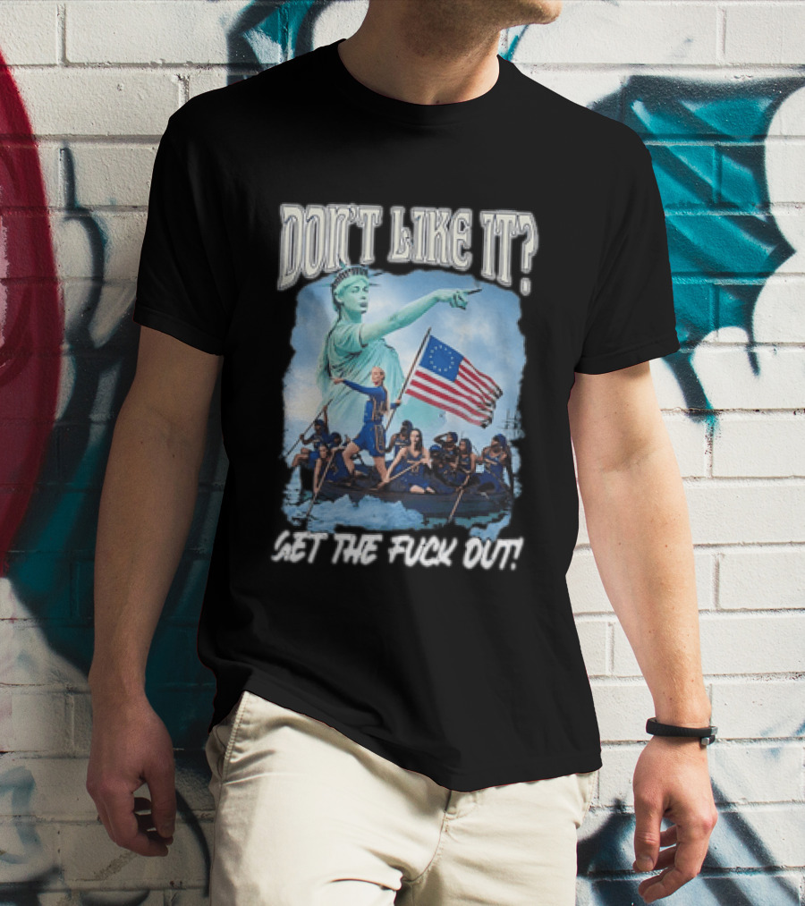 Indiana Fever Sophie Cunningham Statue Of Liberty Don't Like It Get The Fuck Out T-Shirt