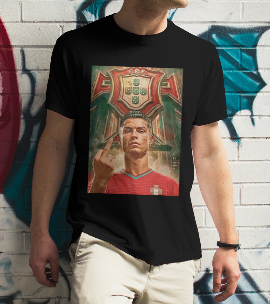 Portugal Soccer CR7 Gesture FIFA Crest T-Shirt
