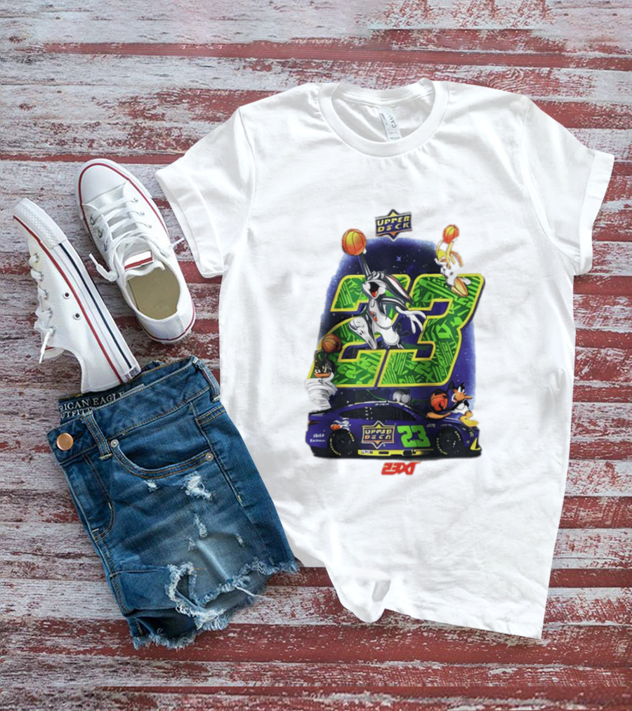 Upper Deck 23 Bugs Bunny Road Runner 23XI Racing Space Jam 30th Anniversary T-Shirt