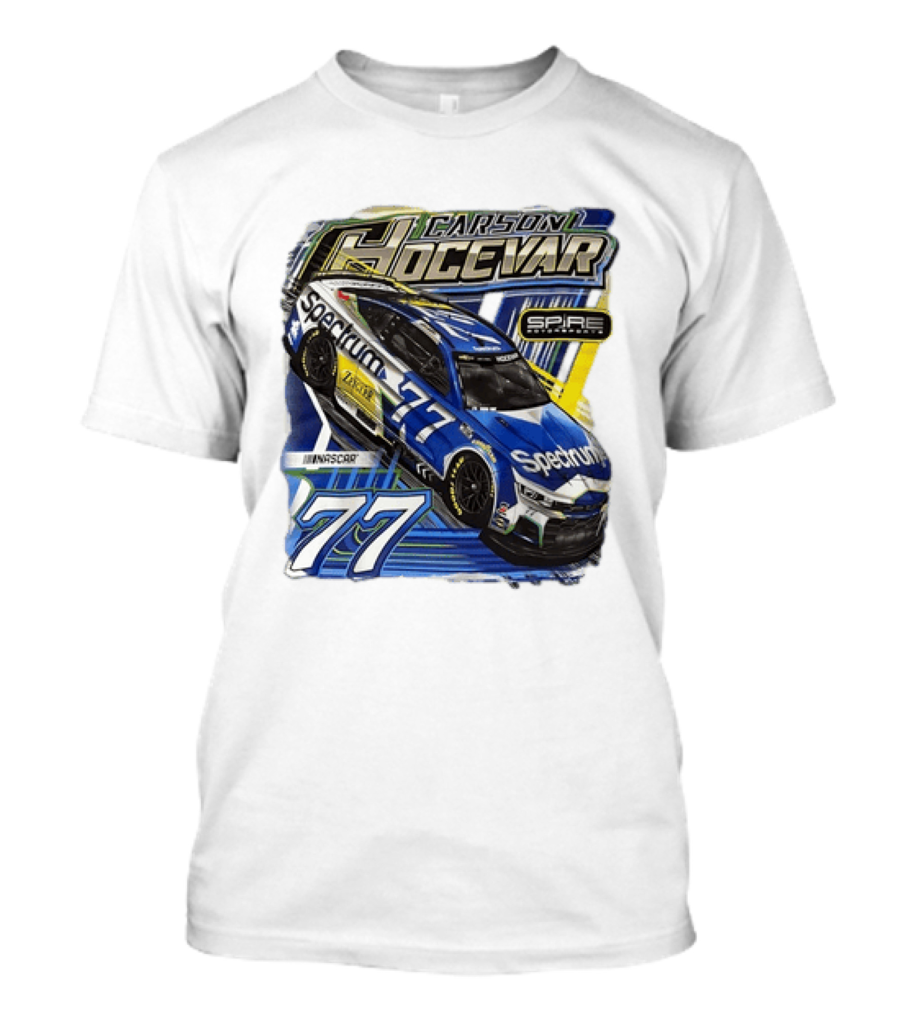 Carson Hocevar 77 Spectrum Chevrolet Camaro Spire Motorsports NASCAR Racing Team T-Shirt