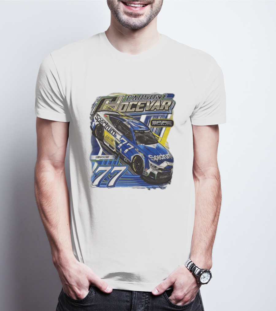 Carson Hocevar 77 Spectrum Chevrolet Camaro Spire Motorsports NASCAR Racing Team T-Shirt