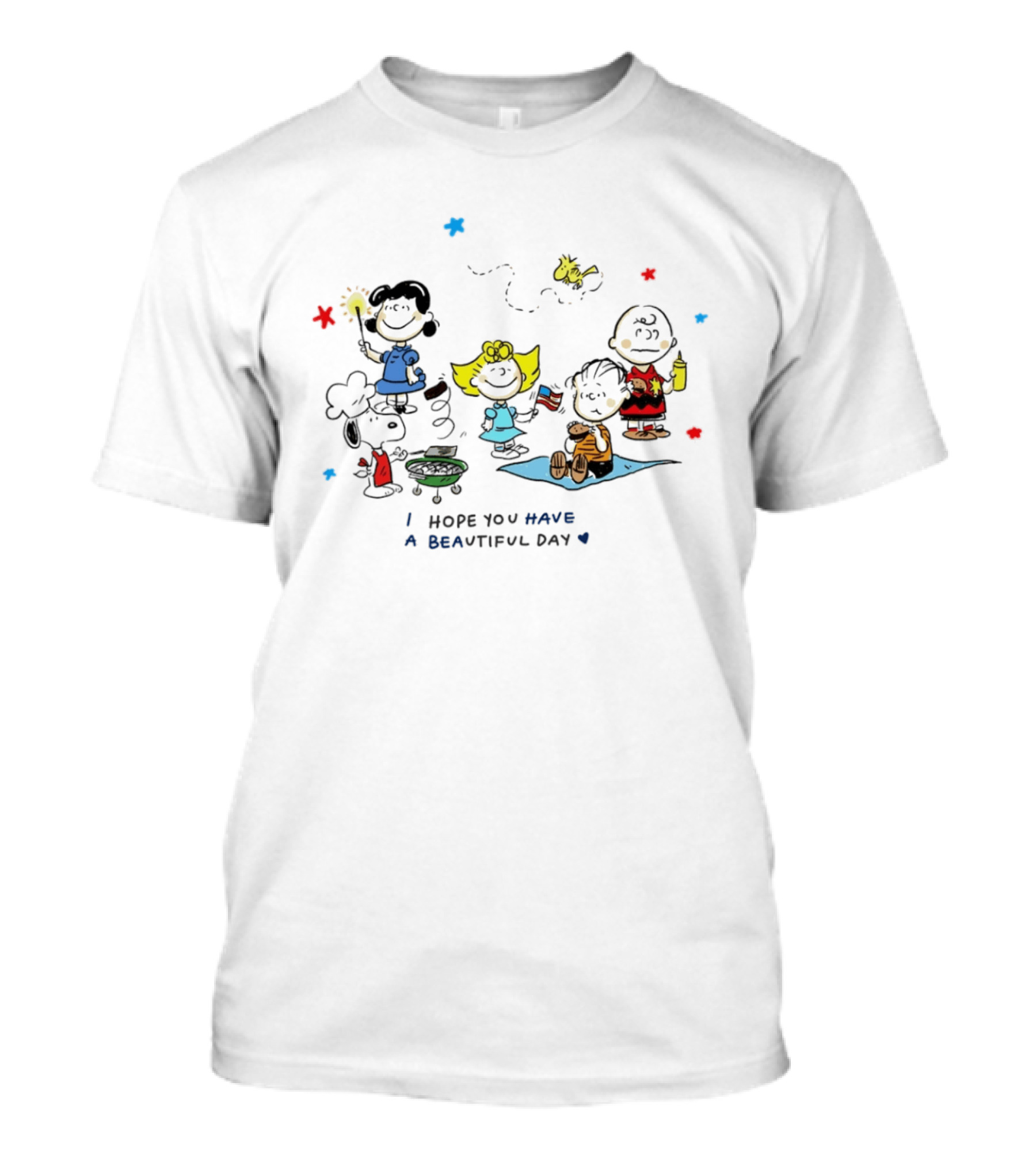 Peanuts Gang Fourth Of July Celebration I Hope You Have A Beautiful Day T-Shirt