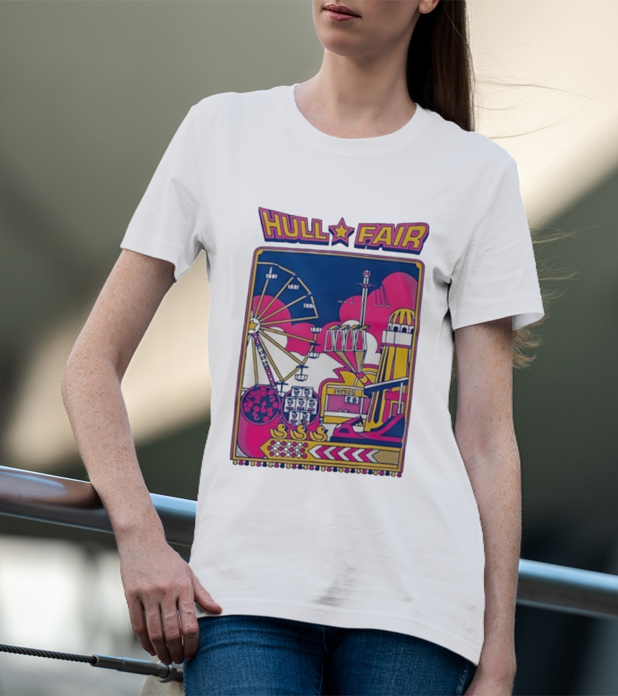 Hull Fair Ferris Wheel Carnival Rides And Helter Skelter T-Shirt
