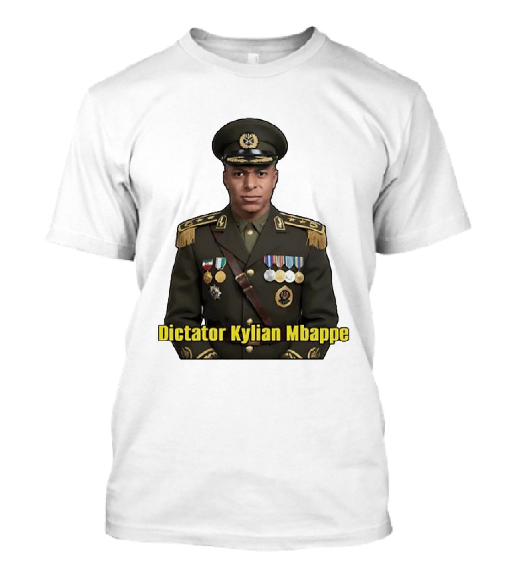 Kylian Mbappe France National Team Dictator Kylian Mbappe Military Uniform T-Shirt
