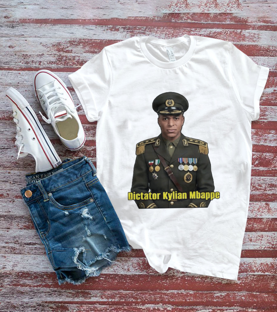 Kylian Mbappe France National Team Dictator Kylian Mbappe Military Uniform T-Shirt