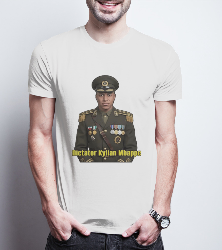 Kylian Mbappe France National Team Dictator Kylian Mbappe Military Uniform T-Shirt