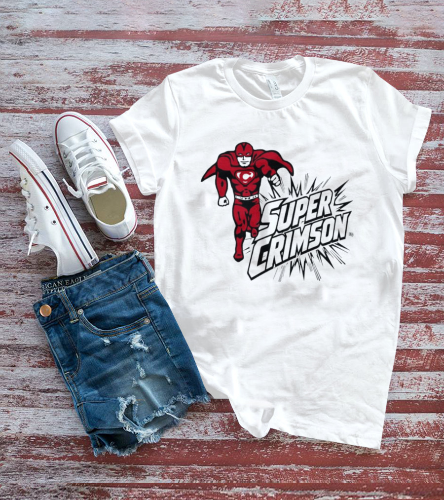 Super Crimson Hero Heart Emblem Burst T-Shirt