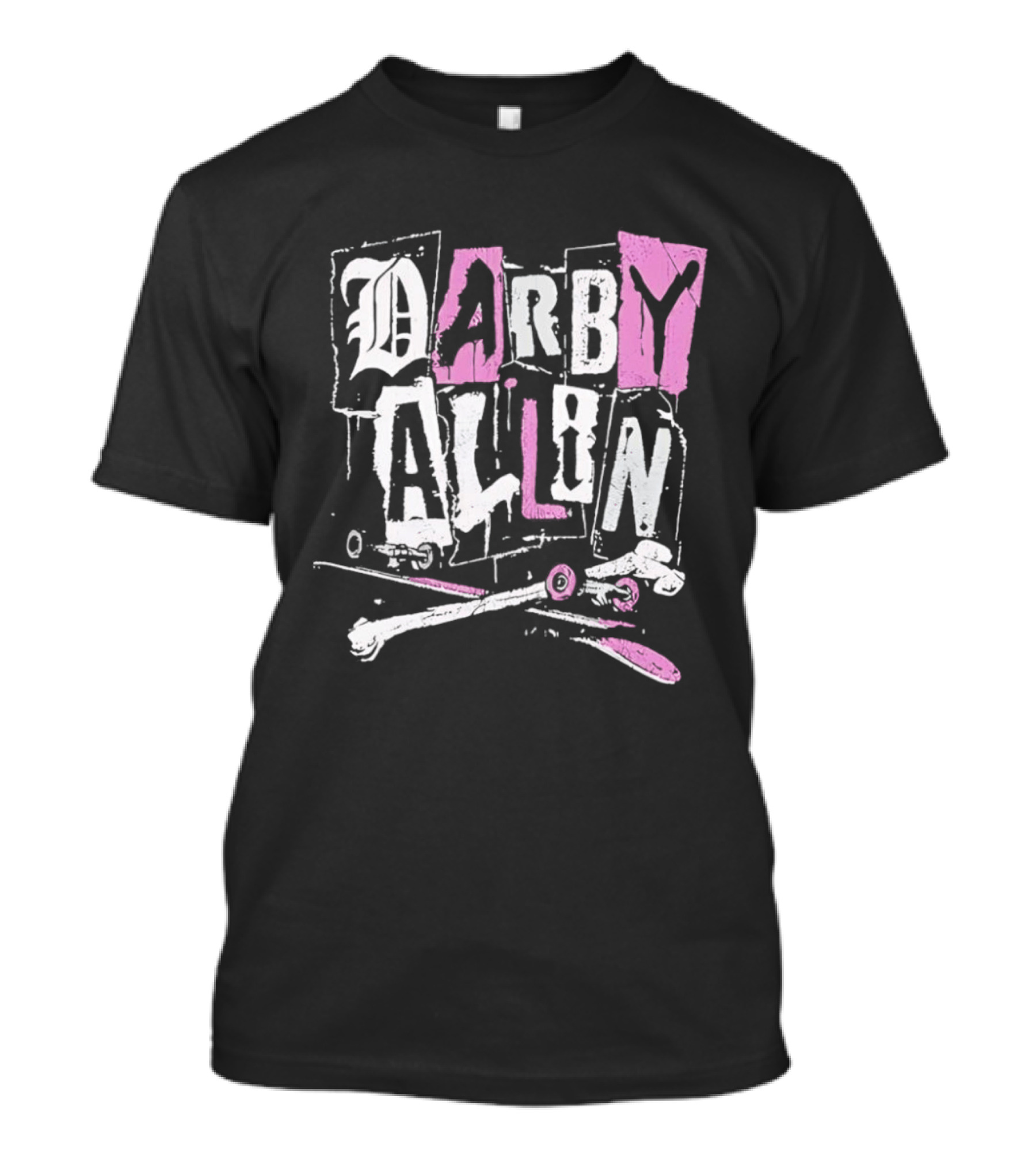 AEW Darby Allin Skateboard Hammer Grunge Graffiti T-Shirt