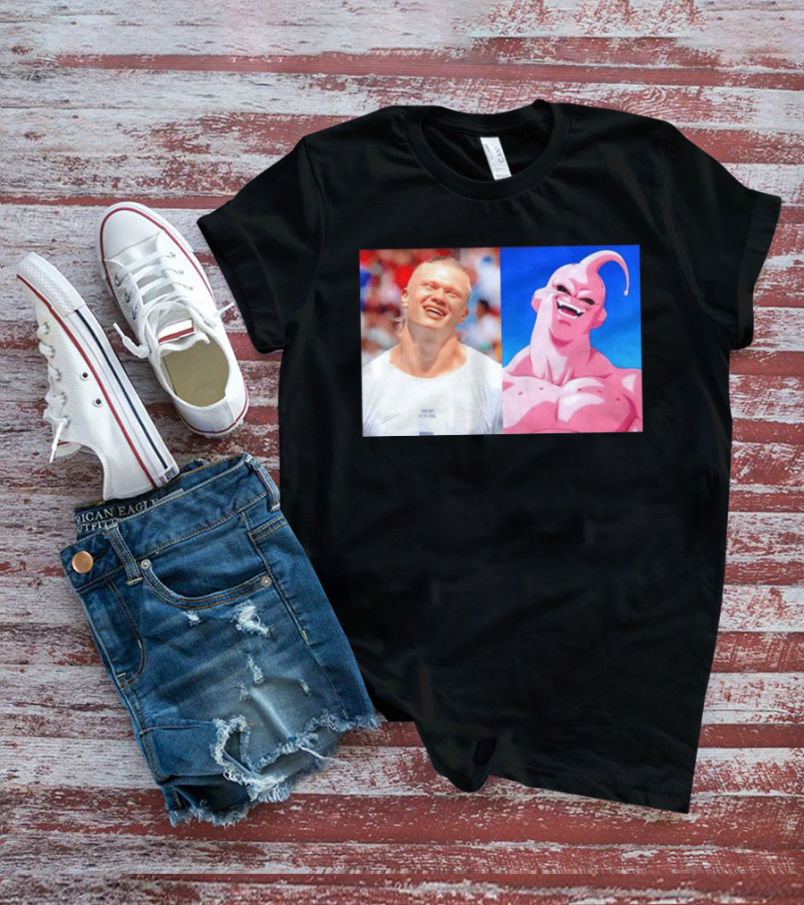 Erling Haaland Majin Buu Dragon Ball Z Comparison T-Shirt