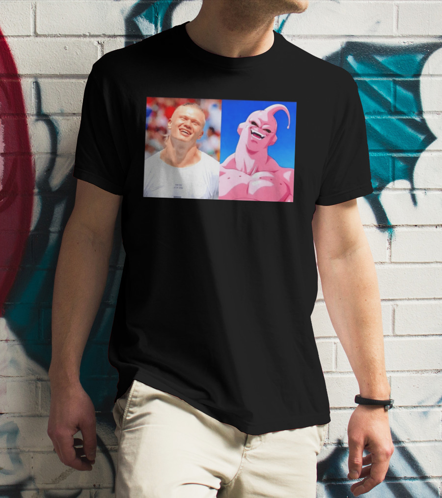 Erling Haaland Majin Buu Dragon Ball Z Comparison T-Shirt