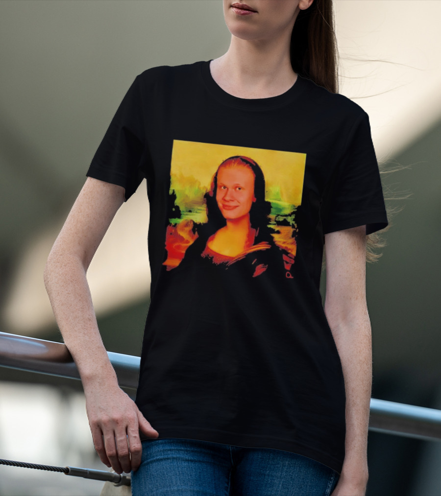 Mona Lisa Erling Haaland Manchester City Meme T-Shirt