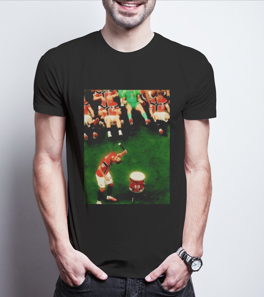 Erling Haaland Norway Football Team Drummer Celebration 26WC T-Shirt