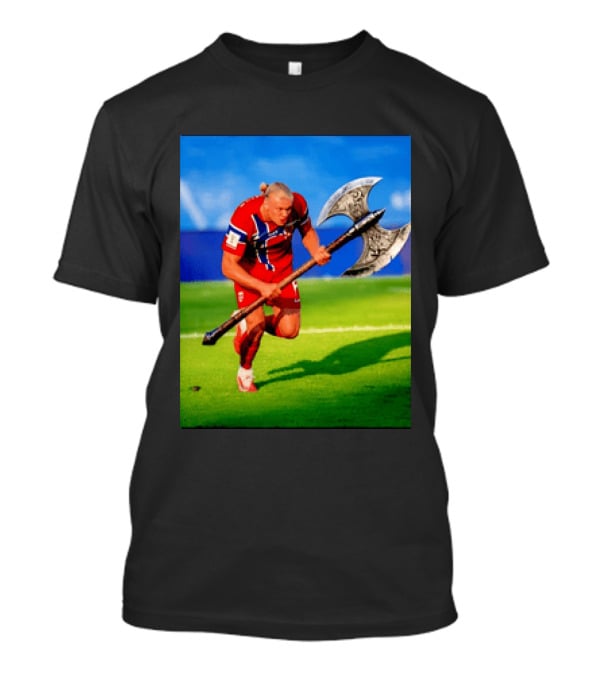 Erling Haaland Norway Viking Warrior Meme Football Team T-Shirt