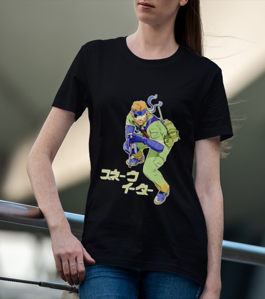 Naked Snake Metal Gear Solid Snake Eater Crouching Pose Japanese T-Shirt
