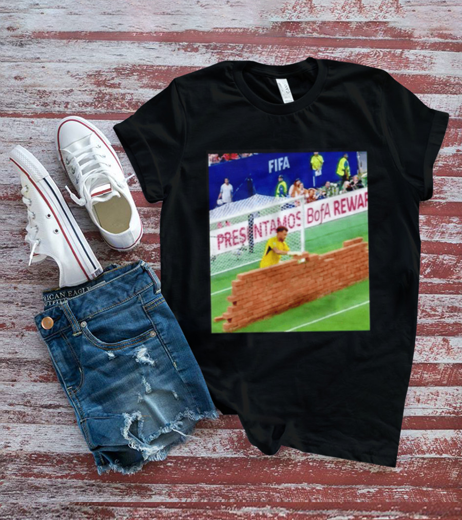 Vozinha Cape Verde FIFA Goalkeeper Meme Brick Wall Soccer Humor T-Shirt
