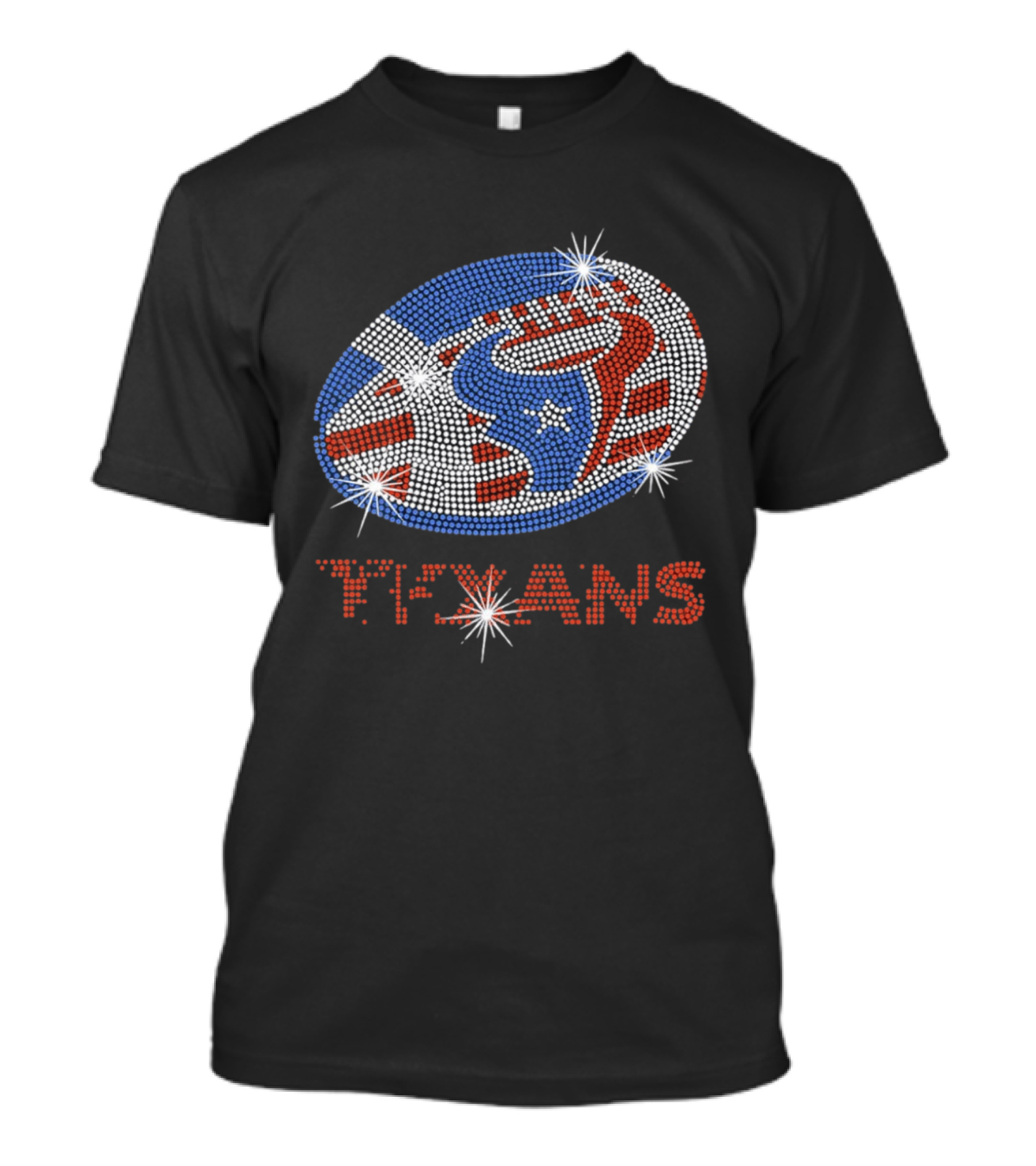 Texans Football Rhinestone Sparkle Team T-Shirt