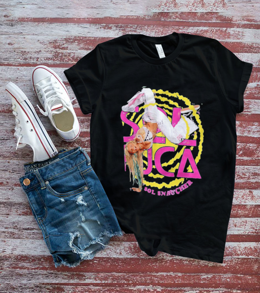 Sol Ruca Sol Snatcher WWE NXT Wrestling Star Colorful Backflip Action T-Shirt