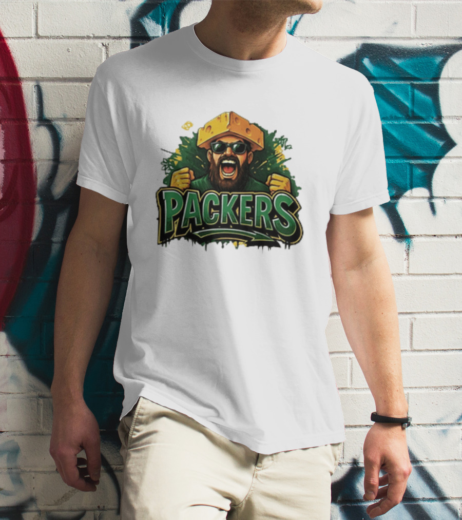 Packers Cheesehead Fan Graffiti T-Shirt