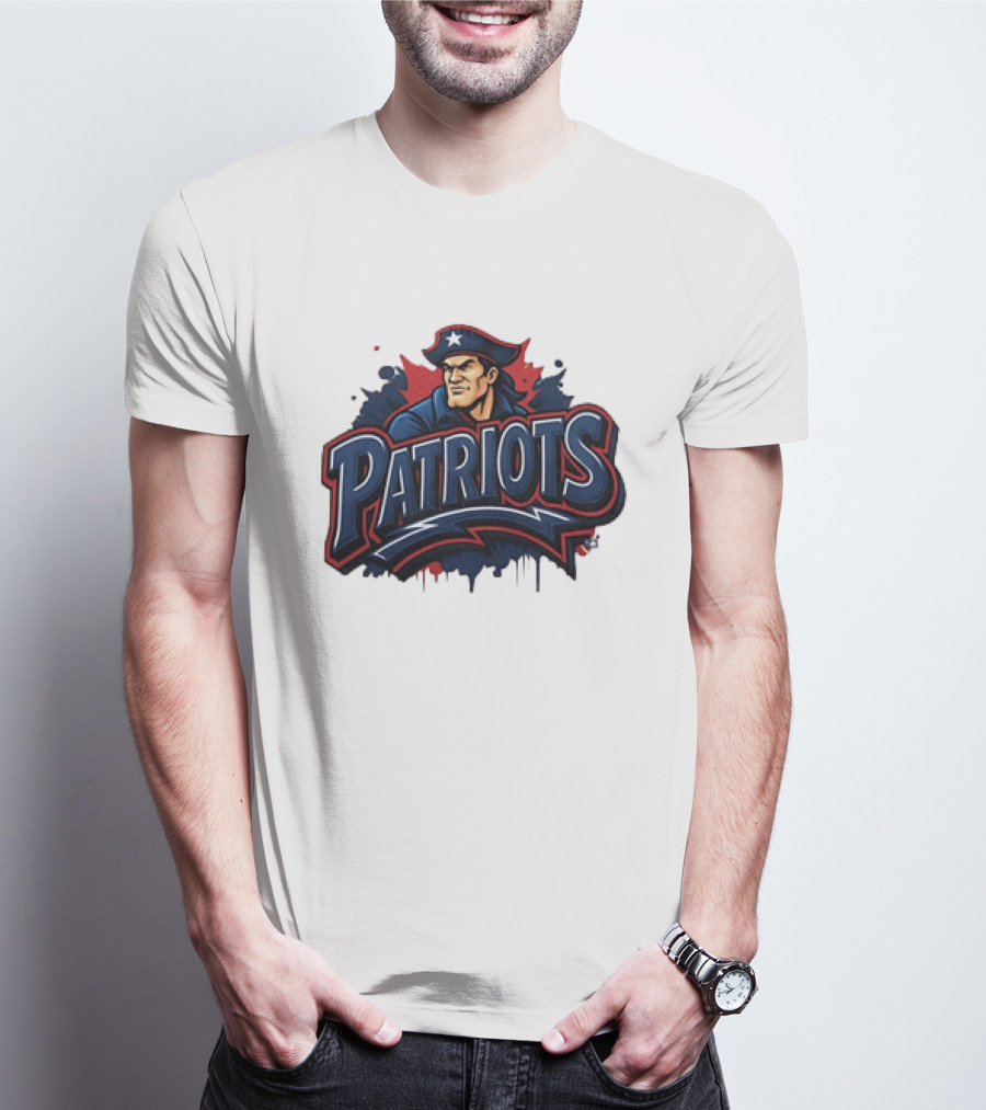 New England Patriots Graffiti Pat Patriot Iconic Team T-Shirt