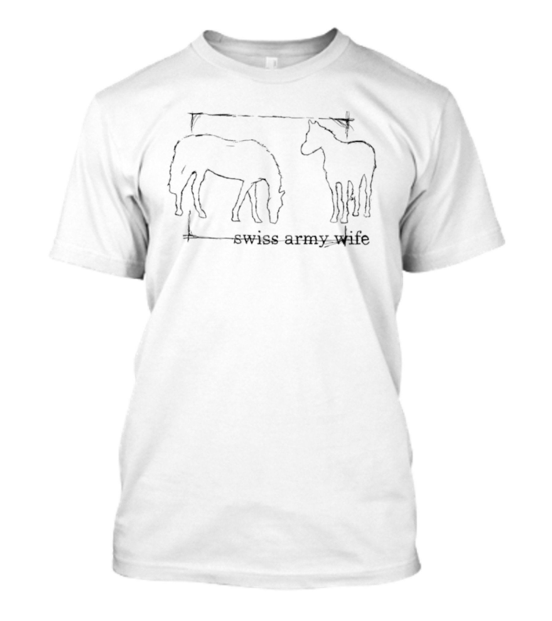 Swiss Army Wife The Decemberists Horse Sketch T-Shirt