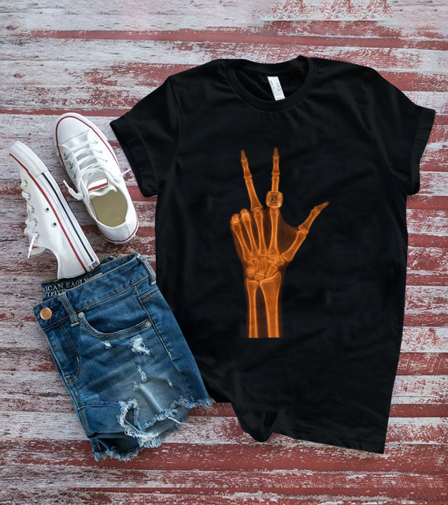 Jalen Brunson X Ray Peace Gesture With Championship Ring T-Shirt