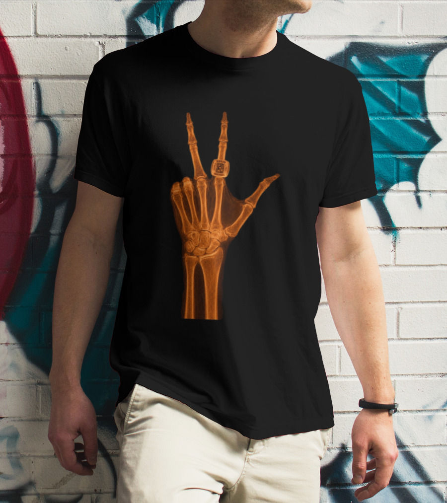 Jalen Brunson X Ray Peace Gesture With Championship Ring T-Shirt