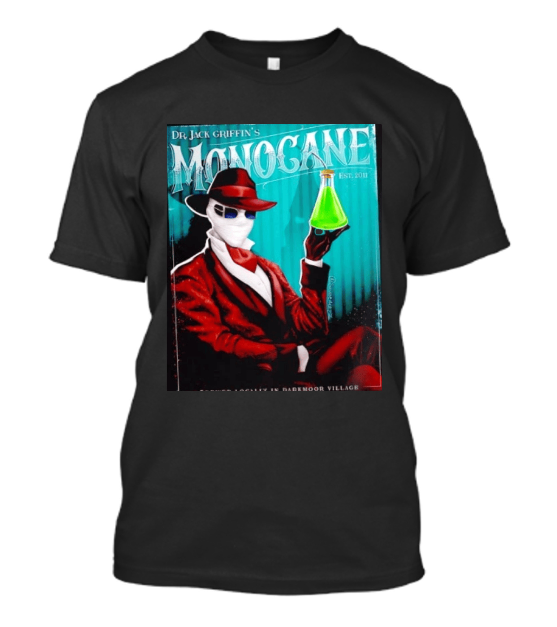 Dr Jack Griffin's Monocane Est 2011 Invisible Man T-Shirt