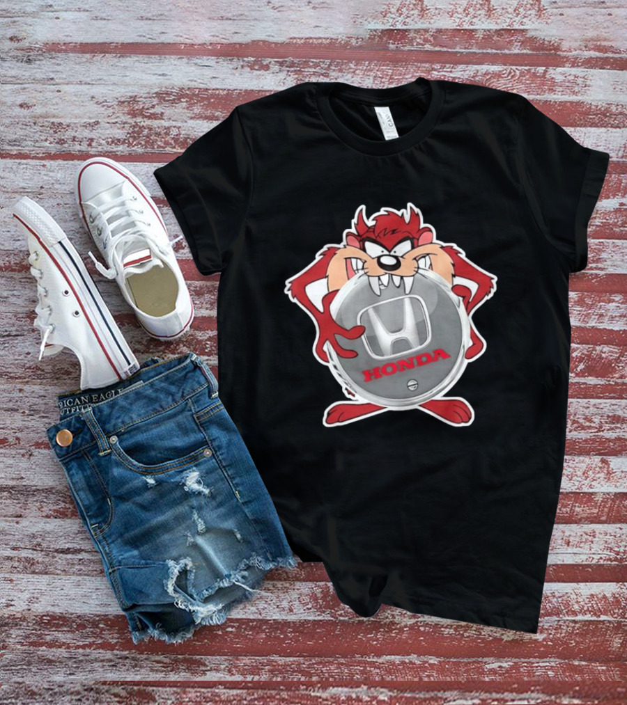 Tasmanian Devil Looney Tunes Holding Honda T-Shirt