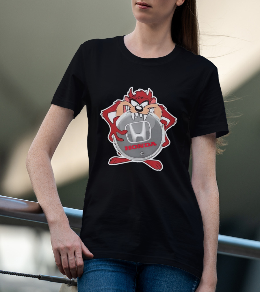 Tasmanian Devil Looney Tunes Holding Honda T-Shirt