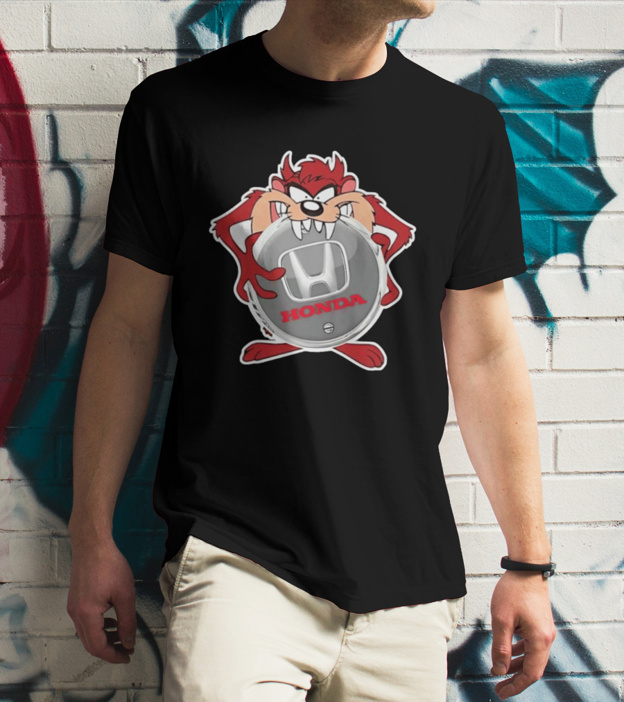 Tasmanian Devil Looney Tunes Holding Honda T-Shirt