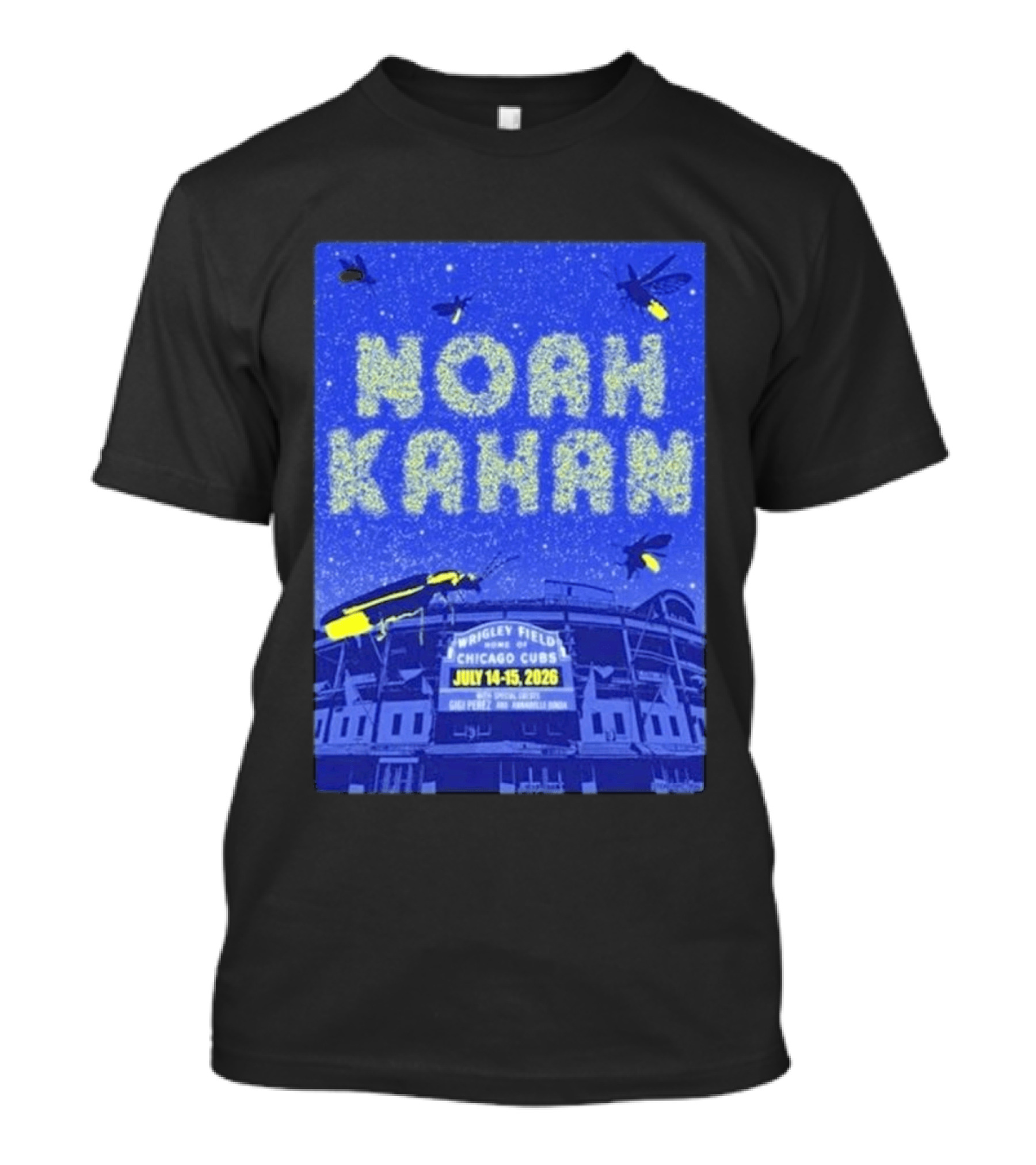 Noah Kahan Live At Wrigley Field Chicago Cubs July 14 15 2026 Event T-Shirt