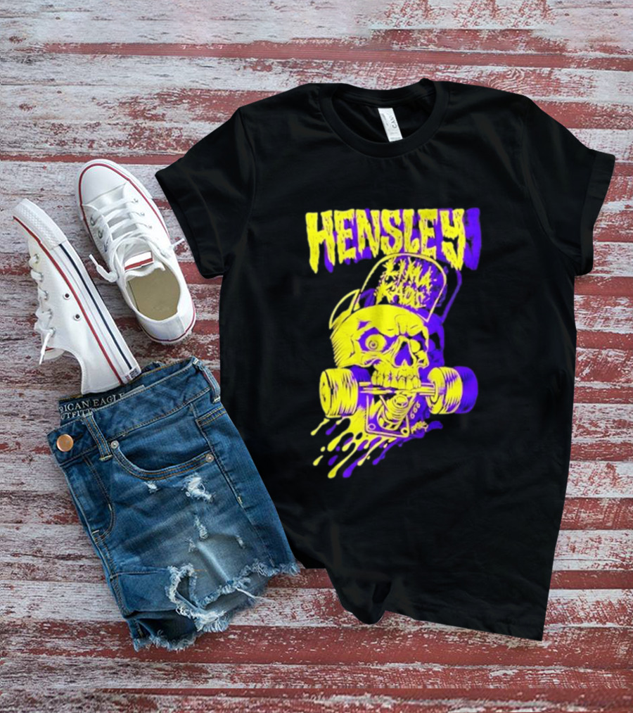 Hensley Lima Kaos Skull Skateboarding T-Shirt
