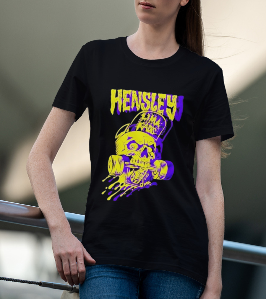 Hensley Lima Kaos Skull Skateboarding T-Shirt