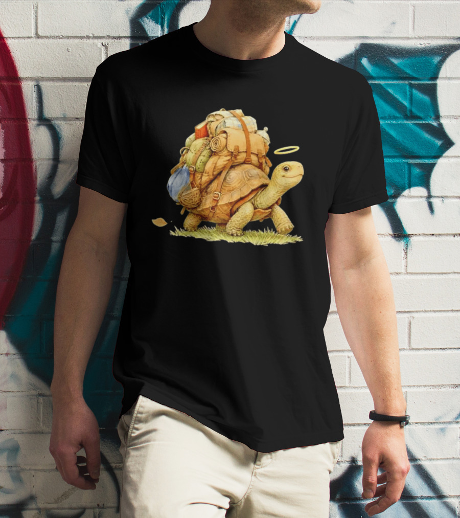 Traveling Turtle Backpack Adventure Halo T-Shirt
