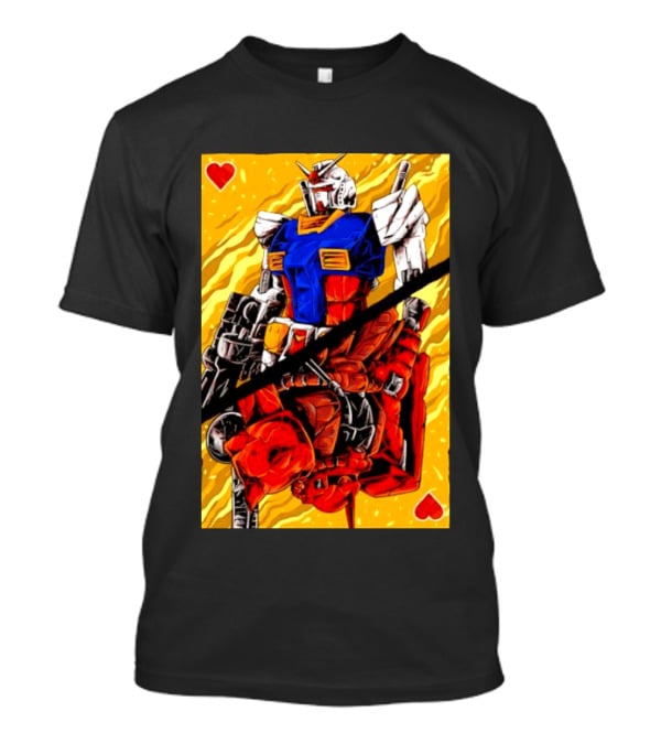 RX 78 2 Gundam Mobile Suit King Of Hearts Playing Card T-Shirt