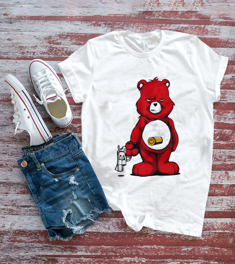 Bang Bear Revolver And Bullet Grunt T-Shirt