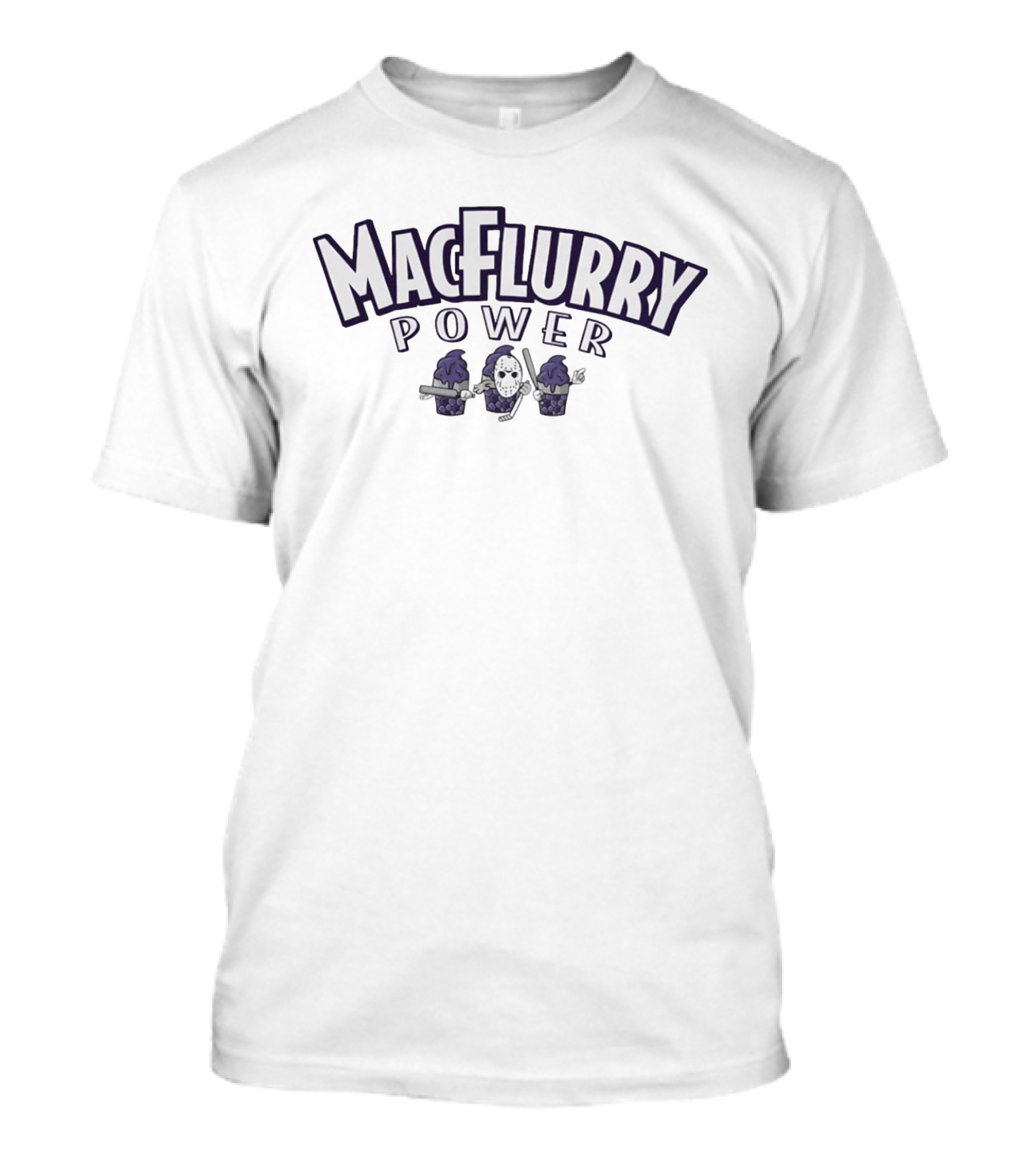 MacFlurry Power Jason Voorhees Hockey Mashup Ice Cream T-Shirt