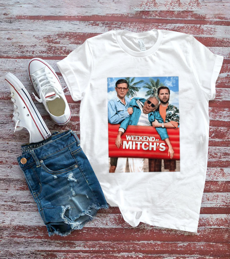 Weekend At Mitch's Meme Mitch McConnell Tropical Comedy T-Shirt